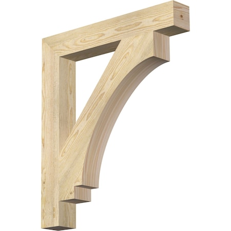 Ekena Millwork Imperial Block Rough Sawn Bracket, Douglas Fir, 4"W x 28"D x 32"H BKT04X28X32IMP05RDF